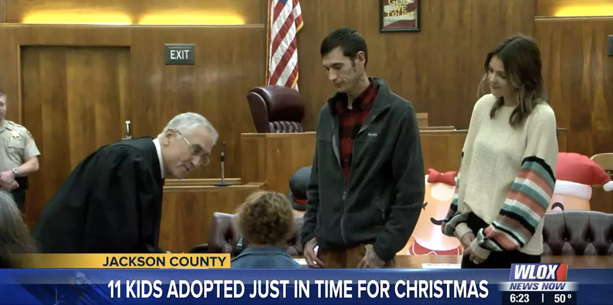 Home for the holidays: 11 children adopted in Mississippi Christmas ceremony