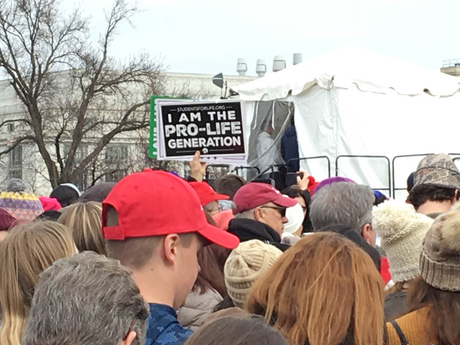 Young pro-life supporters at the 2020 March for Life rally