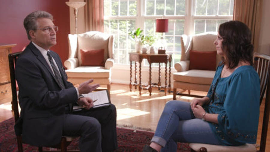 Elizabeth Gillette shares her traumatic experience with the chemical abortion pill with Brad Mattes, president of Life Issues Institute, in new documentary