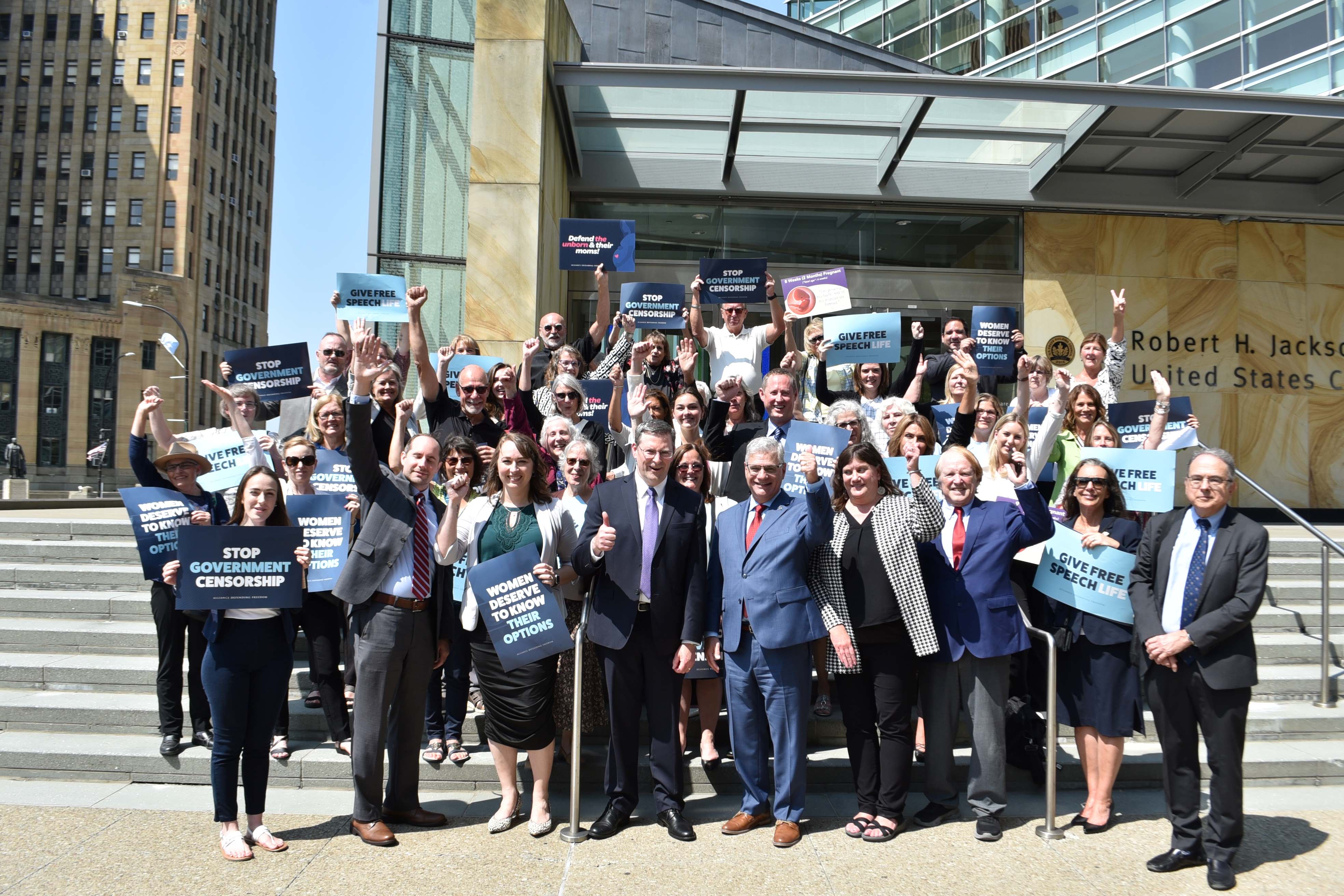  “The Attorney General is suppressing our freedom of speech” - New York centers gather to stand for pregnancy help