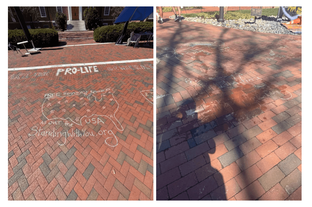 Students deface pro-life messages at Johns Hopkins U. amid free speech concerns