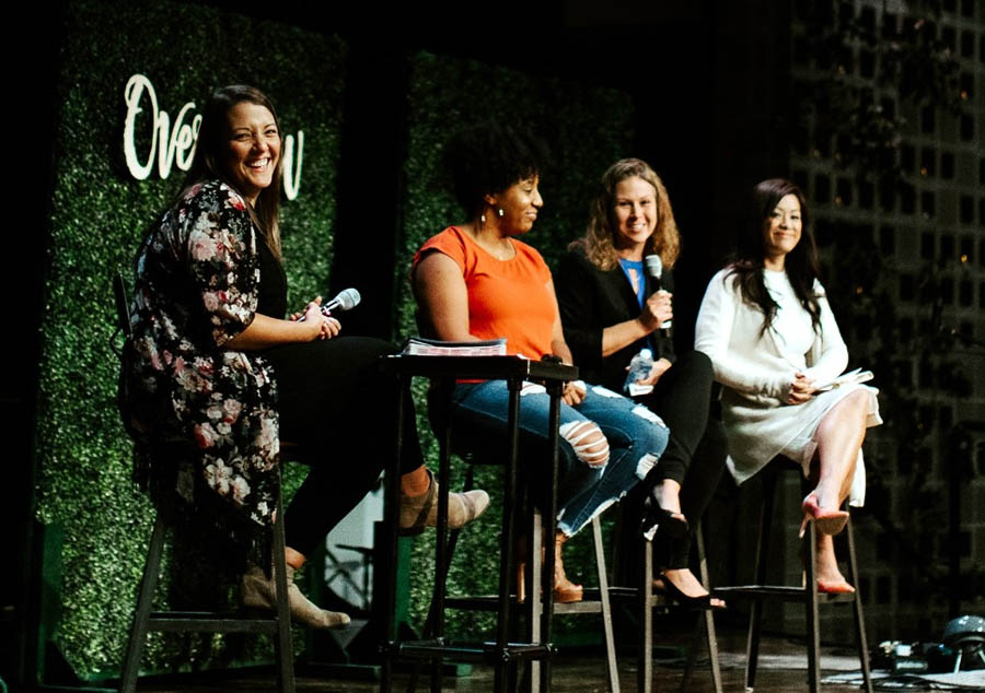 Panel discussion at the 2019 Overflow women's conference