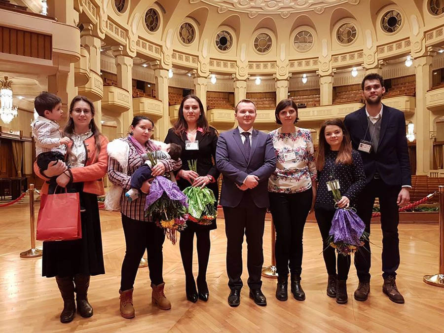 Romania's first-ever "Babies Go to Parliament," March 20 in Bucharest.