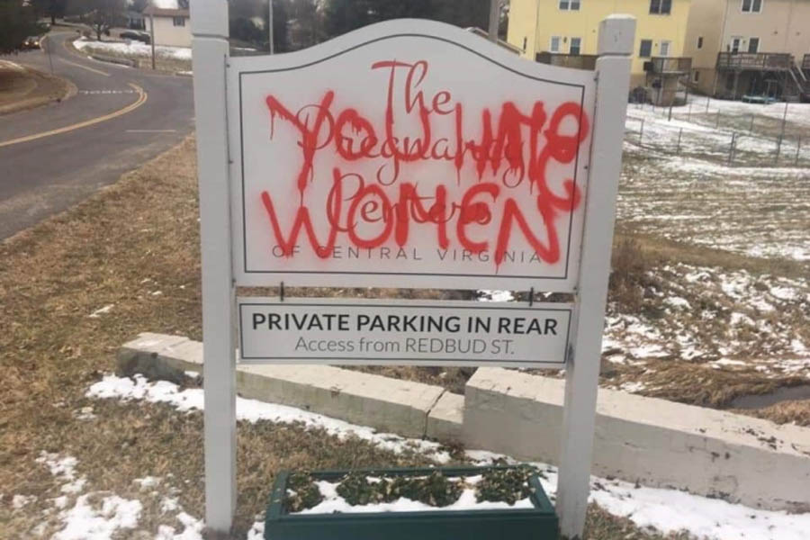 Earlier this year, Culpeper Pregnancy Center was vandalized with smears that echo those of abortion activist groups.