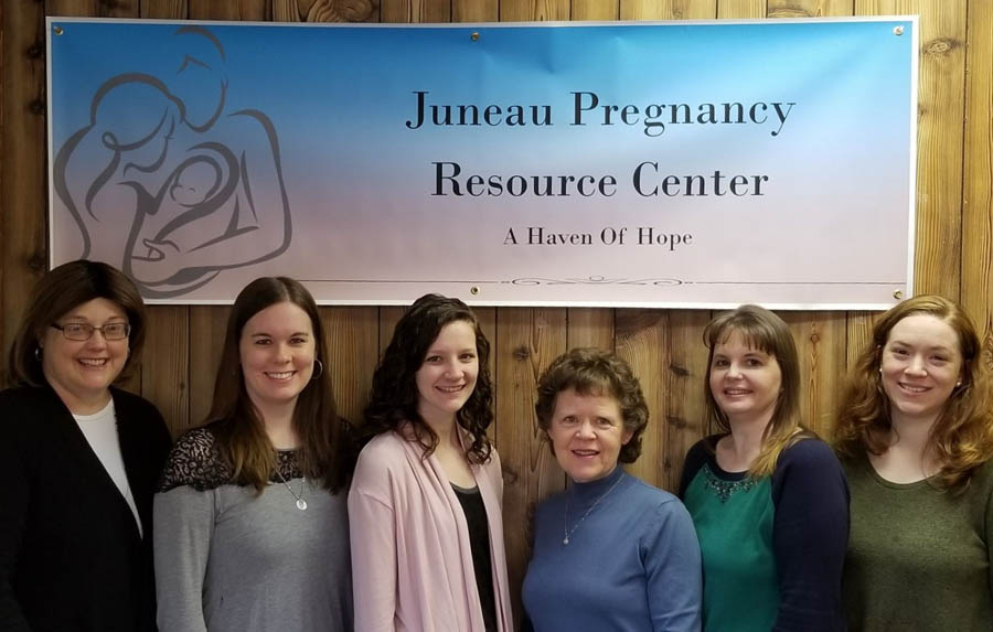 Becky Carter (far left) with some of her board, ready to save lives in the new year.