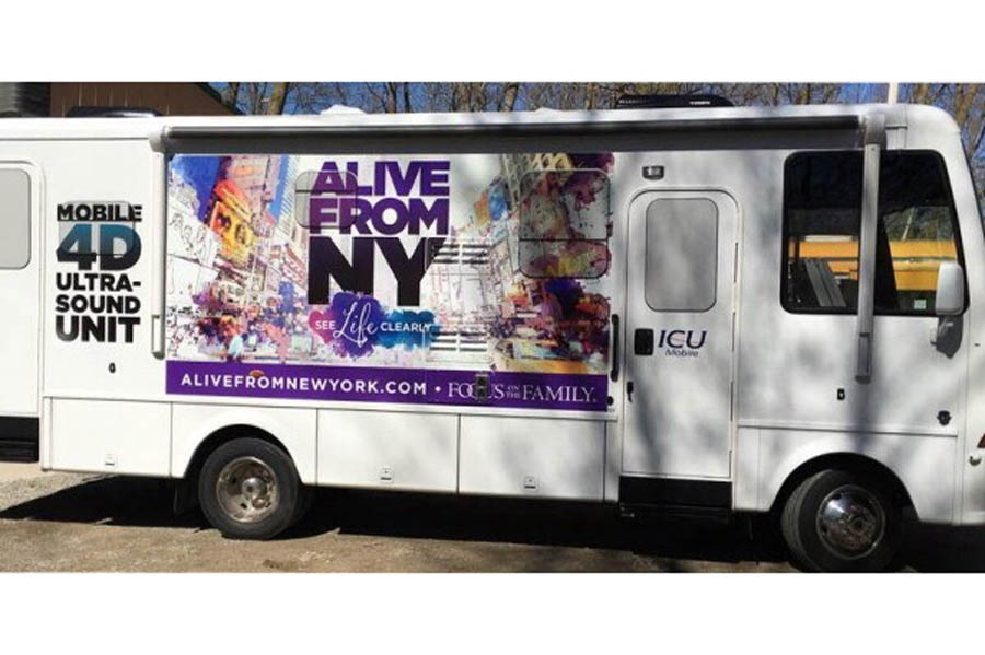 Focus on the Family and ICU Mobile's "Alive from New York" ultrasound mobile unit