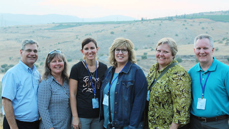 The contingent of pro-life travelers from Heartbeat International: Jor-El Godsey, president; his wife Karen; Bethany Jasper, U.S. affilaition specialist; Betty McDowell, senior director of ministry services; Terri Fox, grant specialist; and her husband Scott.