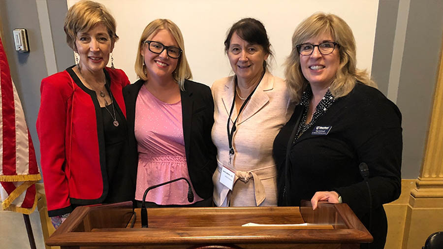 Left to Right: Cindy Collins (SpeakHope.net), Dawn Lunsford (Heartbeat International), Dr. Laura Lederer (Global Centurion), Betty McDowell (Heartbeat International)