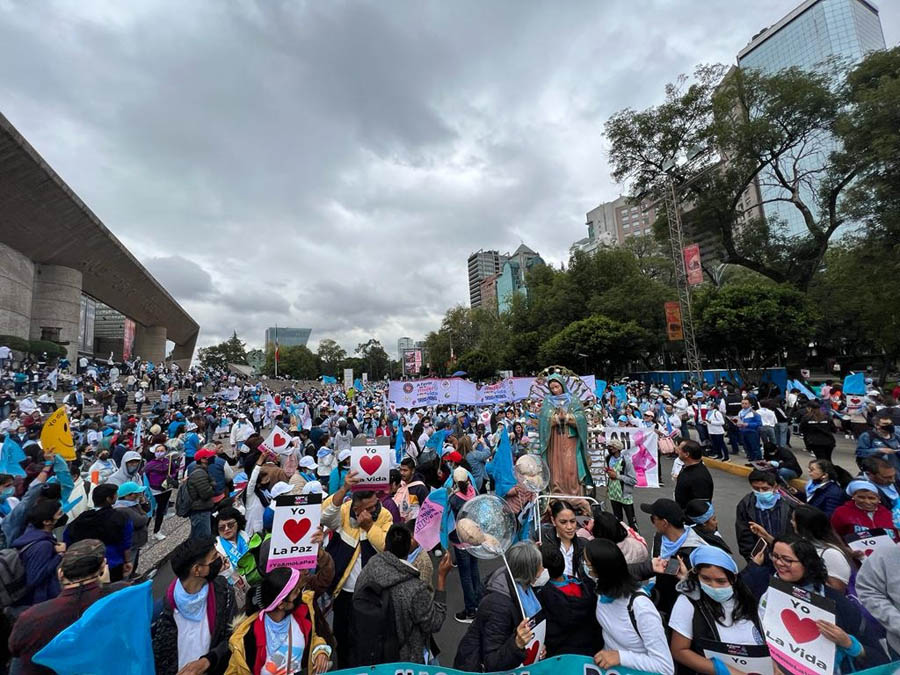 The March for women, life, and peace on Sunday, Oct. 9, 2022, in Mexico.