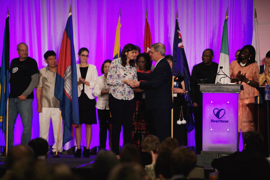 Alexandra Nadane, president of Romania for Life and executive director of the Counseling Center for Parents & Children "St. Alexandra the Empress," was selected as the recipient of the "Heart of the Future" award at Heartbeat International's Annual Conference last week in Dallas, Texas.