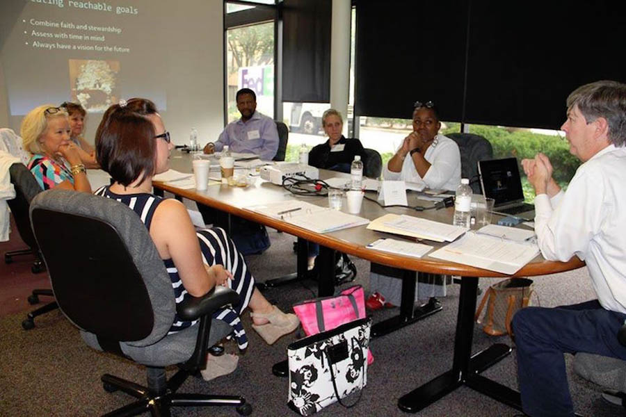 Kirk Walden (right) with his Development track at the 2016 Heartbeat International Pregnancy Help Institute.