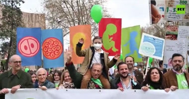 Pro-life rally in Madrid, Spain