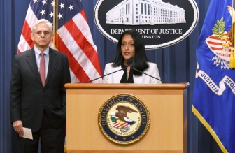 U.S. Attorney General Merrick Garland and Associate Attorney General Vanita Gupta