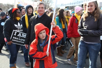 Heartbeat International president Jor-El Godsey looks on at the 2015 March For Life in Washington, D.C.