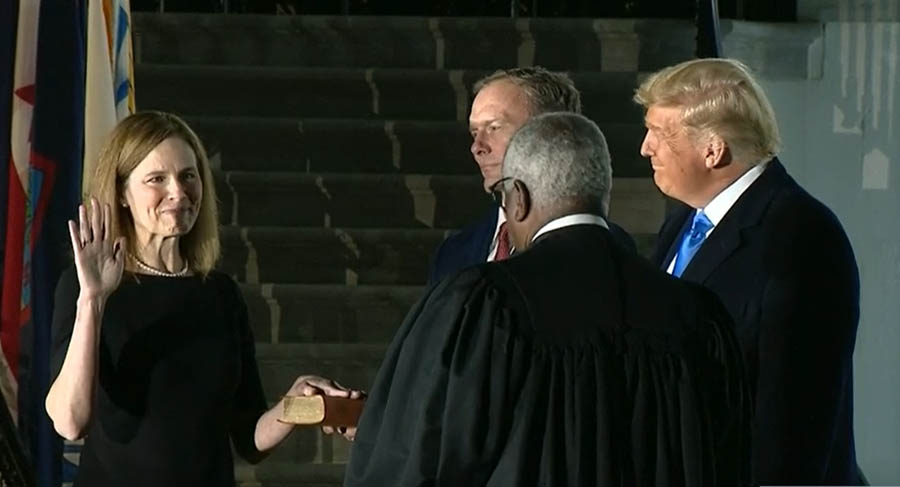 Barrett, “accomplished woman and mother,” earns a seat on nation’s highest Court