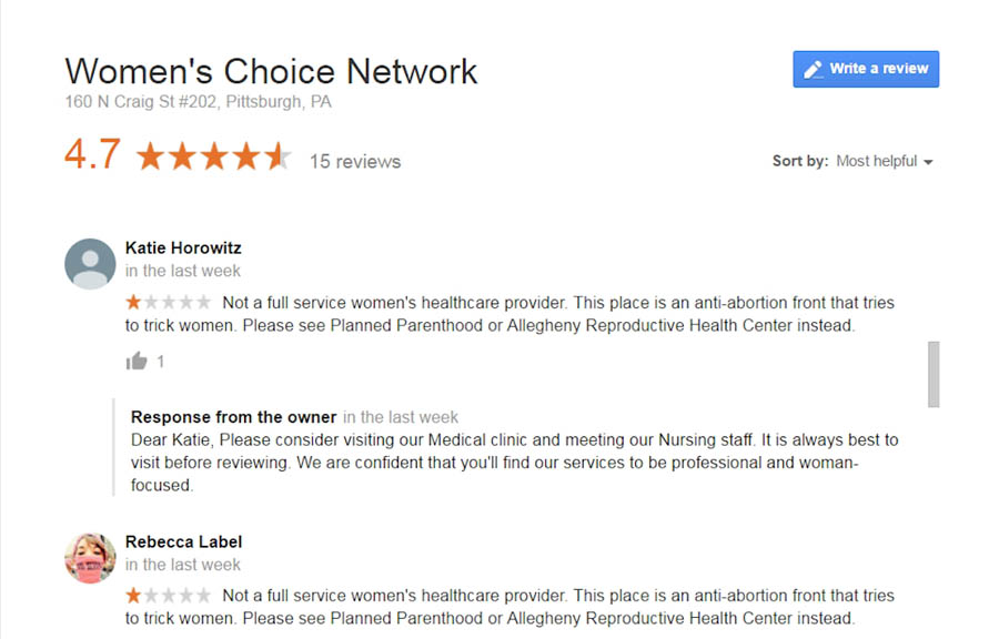 Planned Parenthood Staffers Harassing Pregnancy Centers with Fake Online Reviews